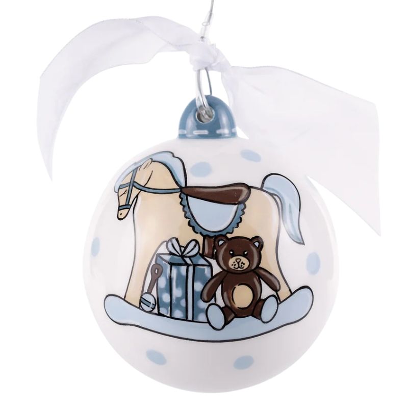 Blue Baby's 1st Rocking Horse Ornament